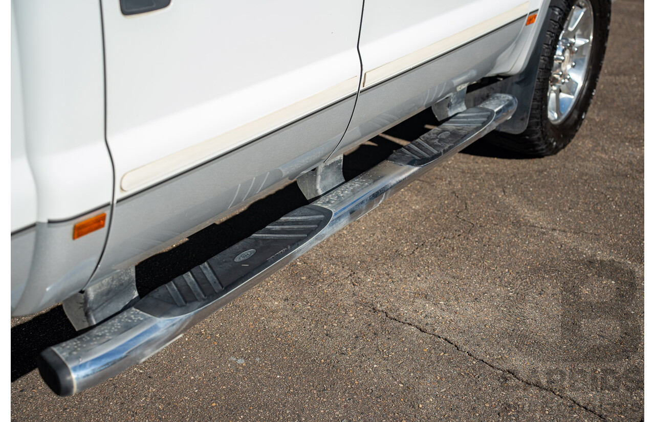 10/2008 Ford F250 XLT Lariat (4x4) RN Crew Cab P/Up Oxford White Twin Turbo Diesel - Powerstroke V8 6.4L