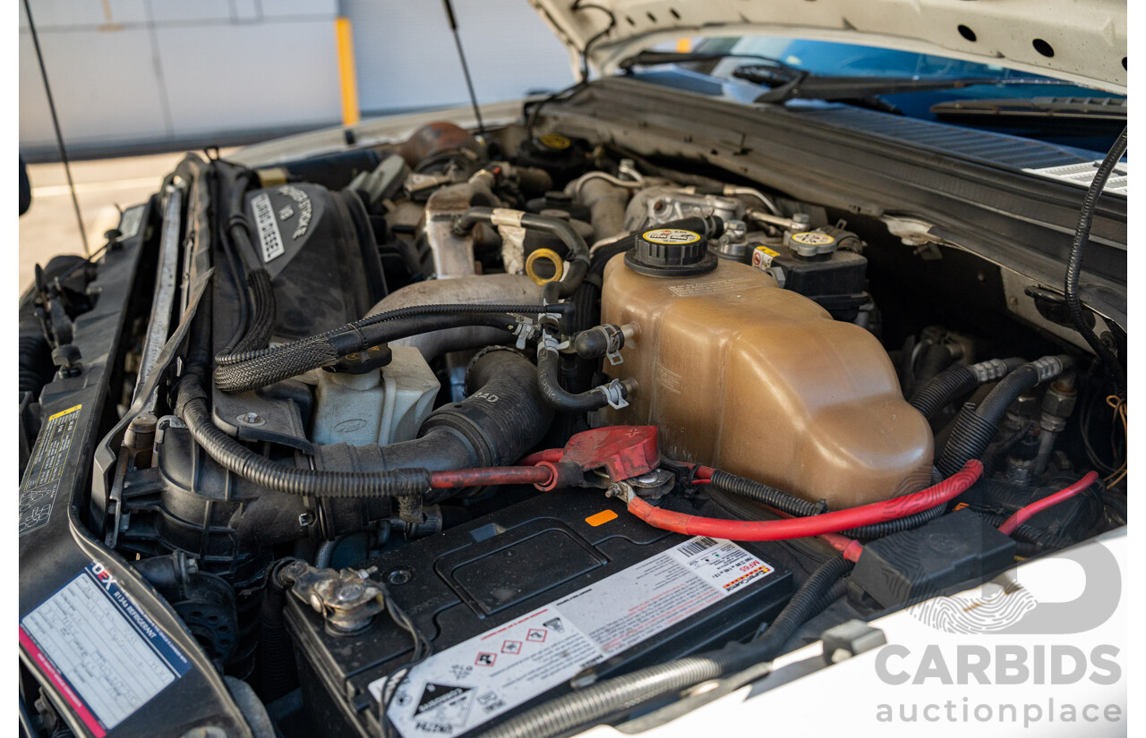 10/2008 Ford F250 XLT Lariat (4x4) RN Crew Cab P/Up Oxford White Twin Turbo Diesel - Powerstroke V8 6.4L