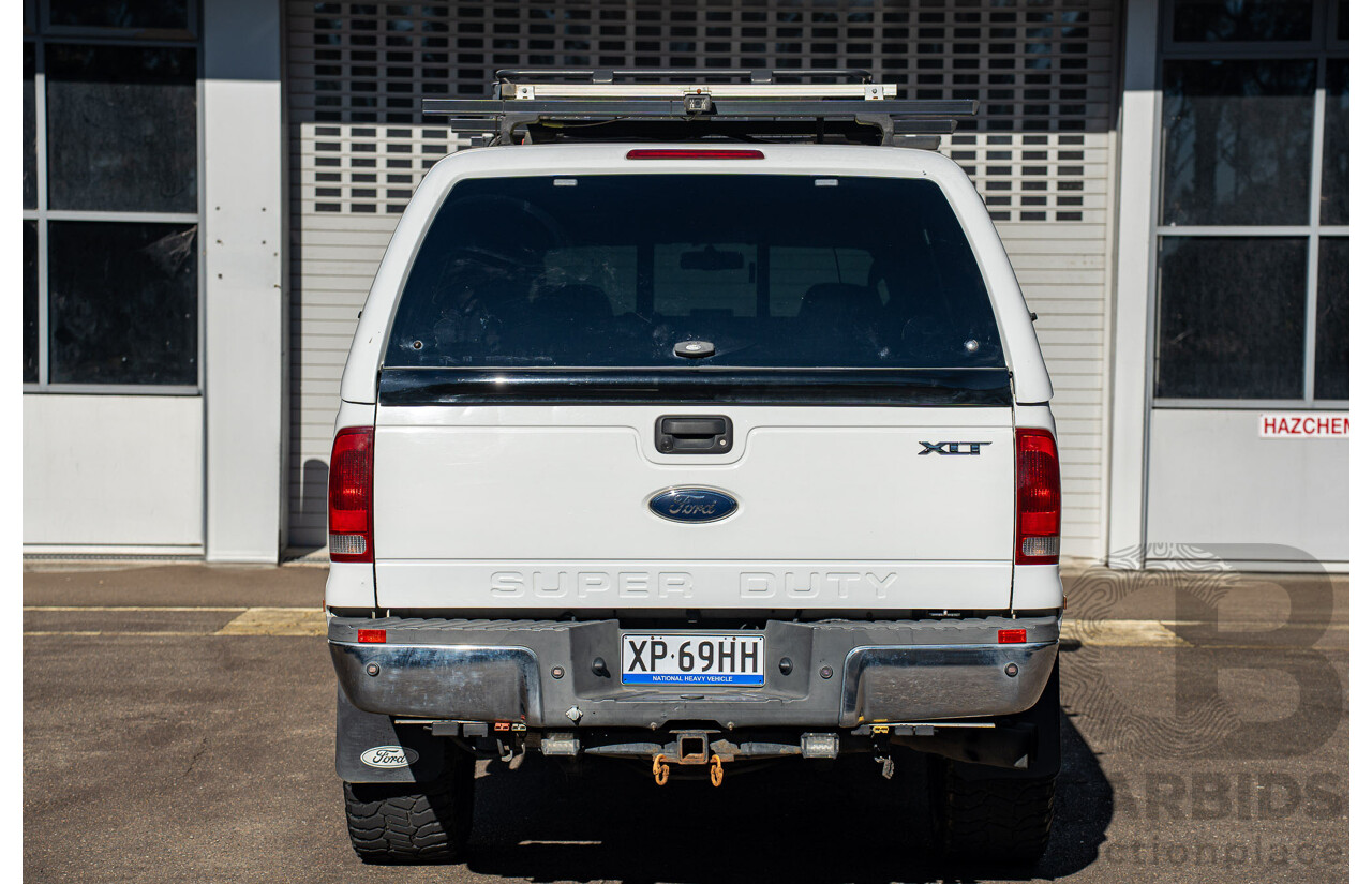 10/2008 Ford F250 XLT Lariat (4x4) RN Crew Cab P/Up Oxford White Twin Turbo Diesel - Powerstroke V8 6.4L