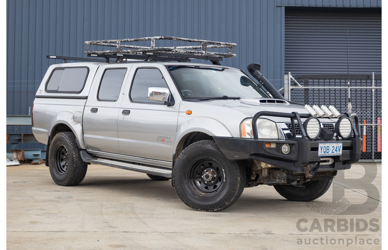 12/2011 Nissan Navara ST-R (4x4) D22 MY08 Dual Cab P/Up Silver 2.5L