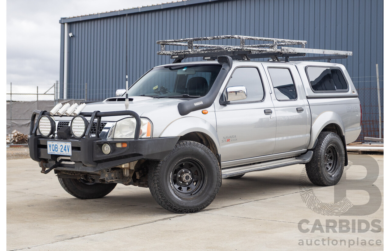 12/2011 Nissan Navara ST-R (4x4) D22 MY08 Dual Cab P/Up Silver 2.5L