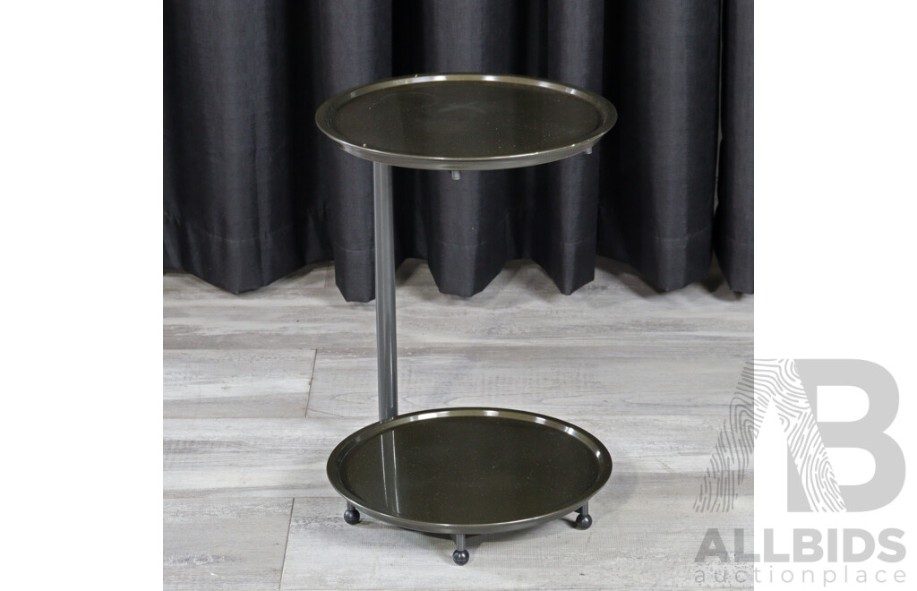 Metal Two Tier Side Table by Cassina, Italy