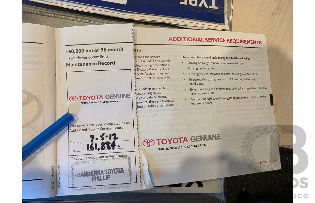 4/2005 Toyota Hilux SR5 (4x4) GGN25R Dual Cab P/Up Silver 4.0L