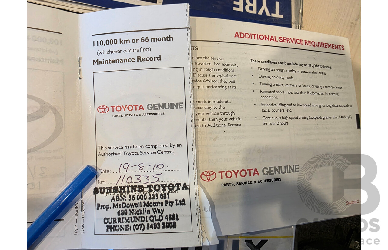 4/2005 Toyota Hilux SR5 (4x4) GGN25R Dual Cab P/Up Silver 4.0L