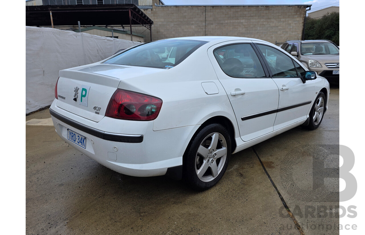 5/2006 Peugeot 407 ST HDi Executive MY05 4d Sedan White Turbo Diesel 2.0L
