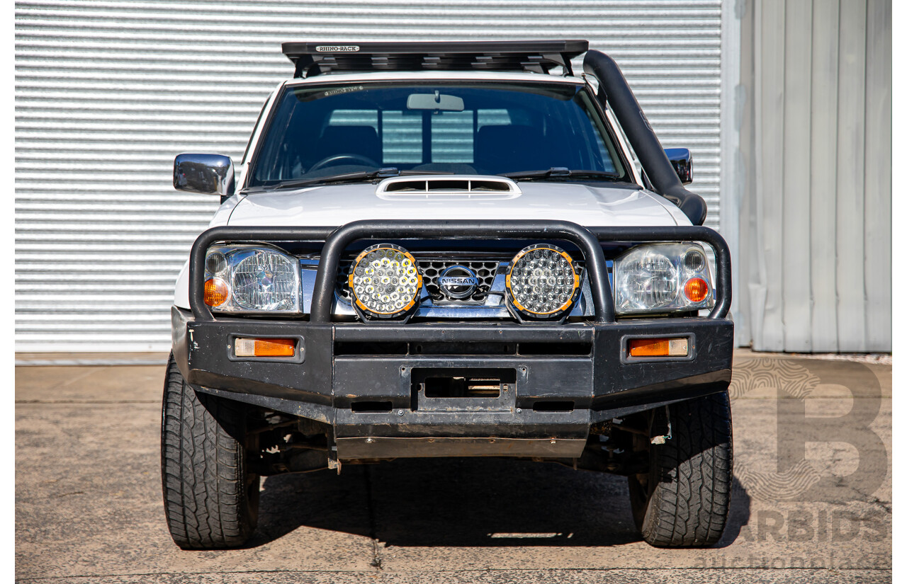 1/2014 Nissan Navara ST-R (4x4) D22 Series 5 Dual Cab P/Up Polar White Turbo Diesel 2.5L