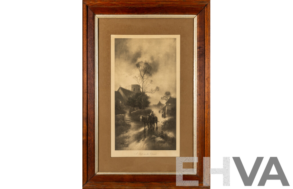 James Walter Gozzard (19/20th Centuries, British, 1861-1926), A Rift in the Clouds, Antique Print No 1472, 92 x 64 cm (frame)