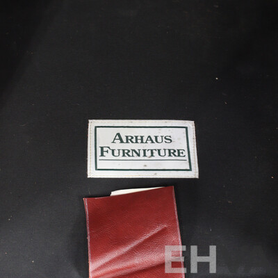 Vintage Leather Armchair with Studded Trim by Arhaus Furniture