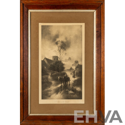 James Walter Gozzard (19/20th Centuries, British, 1861-1926), A Rift in the Clouds, Antique Print No 1472, 92 x 64 cm (frame)