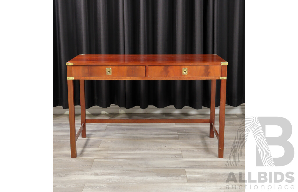 Reproduction Two Drawer Mahogany Desk