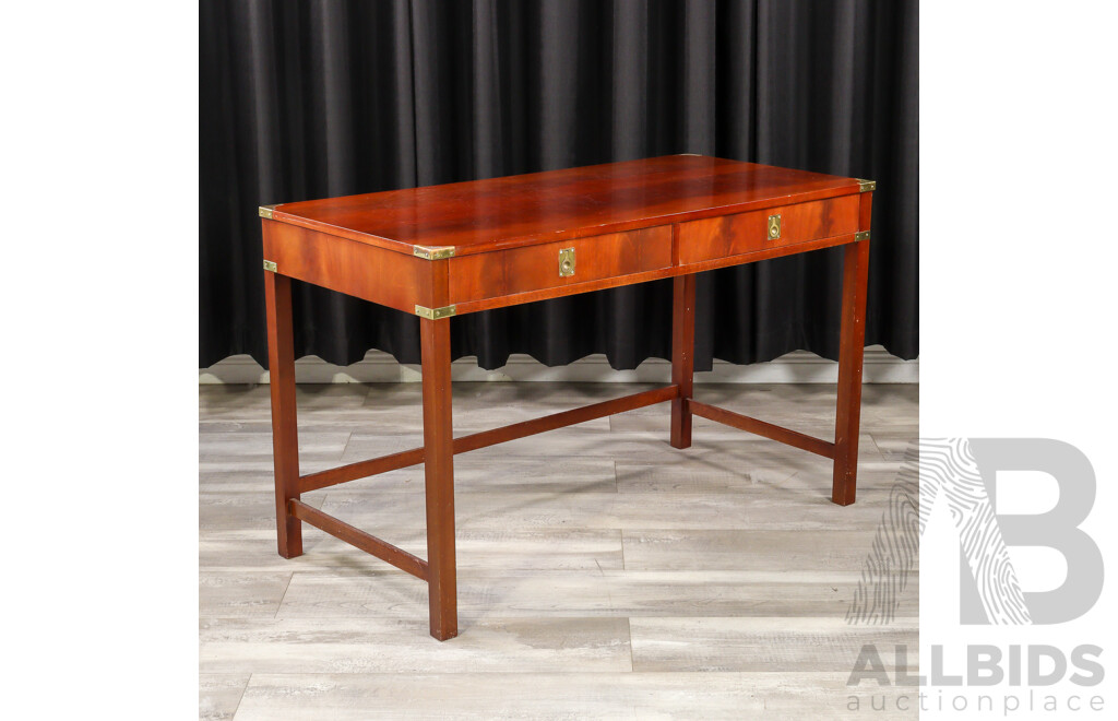 Reproduction Two Drawer Mahogany Desk