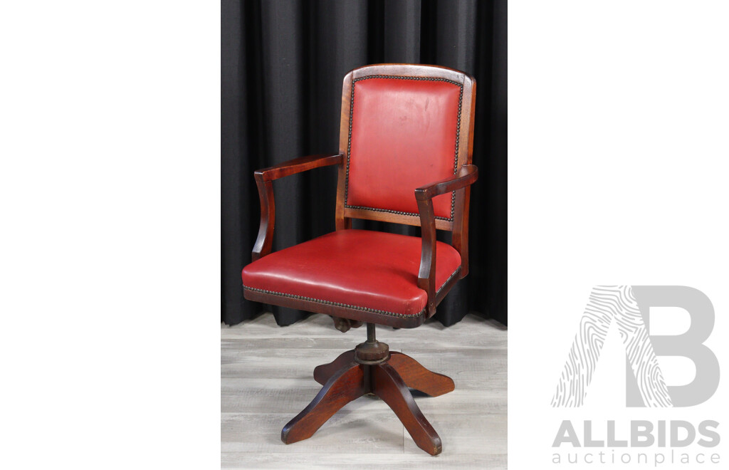 Art Deco Oak Framed Desk Chair