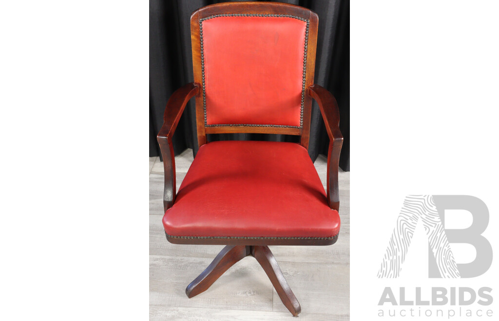 Art Deco Oak Framed Desk Chair