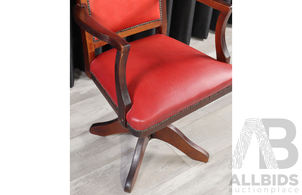 Art Deco Oak Framed Desk Chair