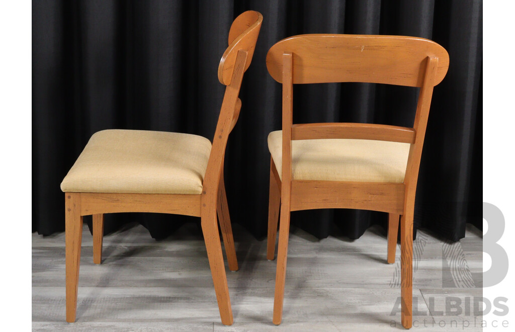 Set of Four Modern Van Treight Paddle Back Dining Chairs