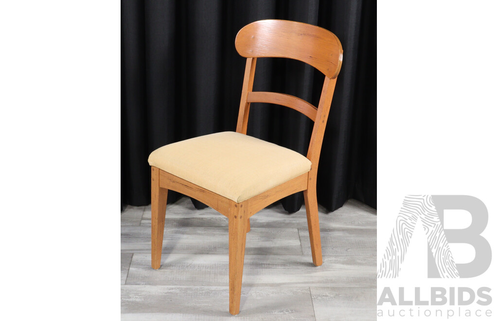 Set of Four Modern Van Treight Paddle Back Dining Chairs