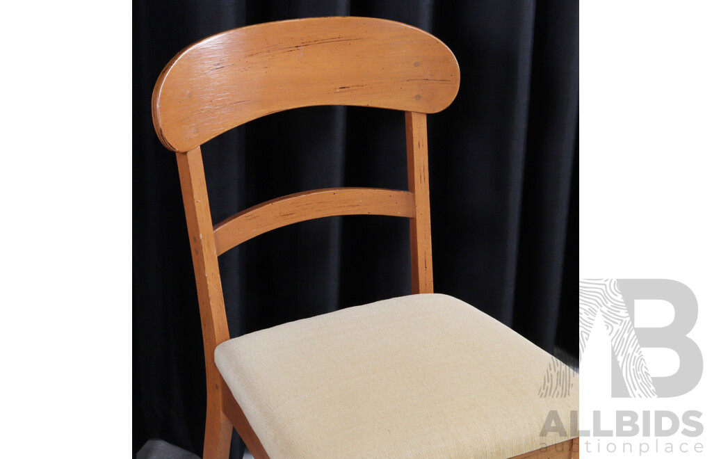 Set of Four Modern Van Treight Paddle Back Dining Chairs