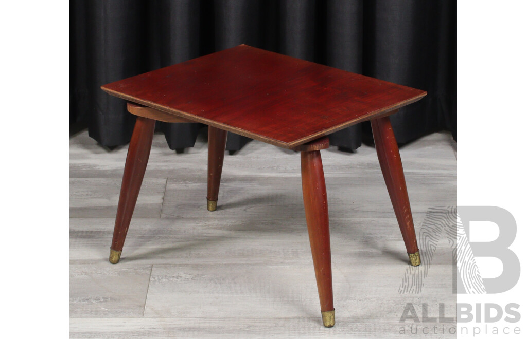 Small Retro Side Table with Swivel Top