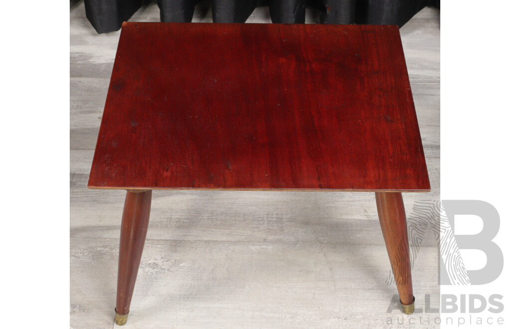 Small Retro Side Table with Swivel Top