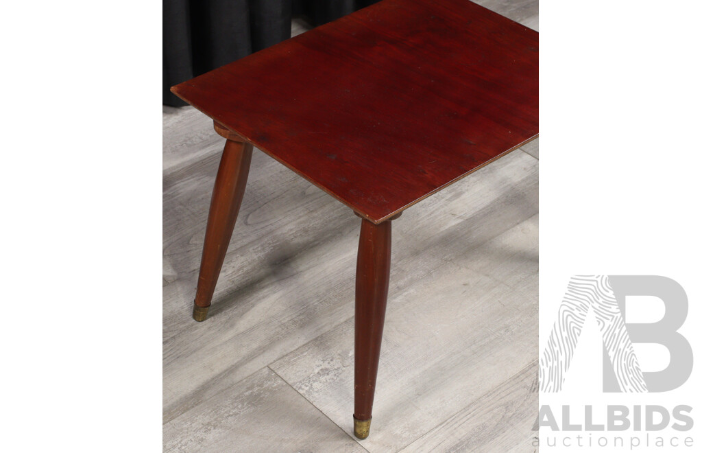 Small Retro Side Table with Swivel Top
