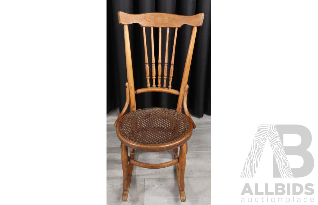 Vintage Spindle Back Rocking Chair