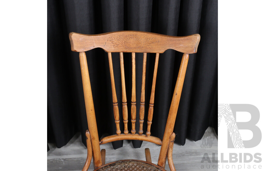 Vintage Spindle Back Rocking Chair