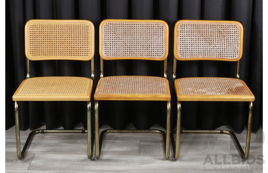 Set of Three Cesca Style Dining Chairs