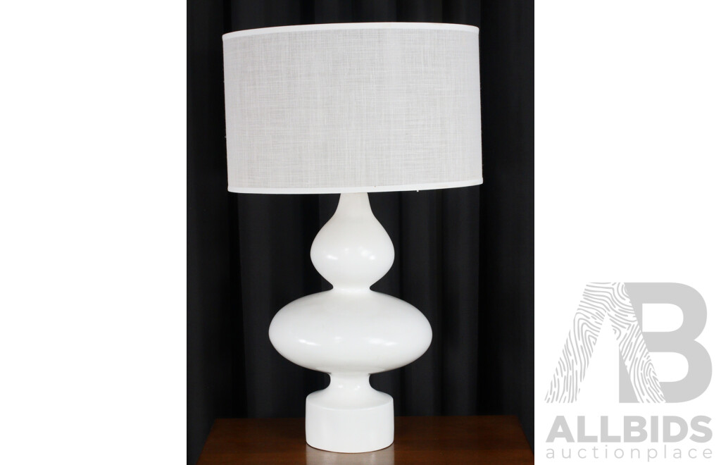Large Glazed Ceramic Table Lamp