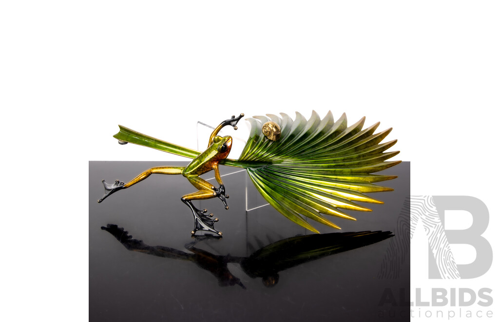 'Midas Touch' Limited Edition Bronze Sculpture by Tim 'Frogman' Cotterill, Signed to Foot