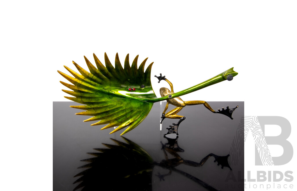 'Midas Touch' Limited Edition Bronze Sculpture by Tim 'Frogman' Cotterill, Signed to Foot