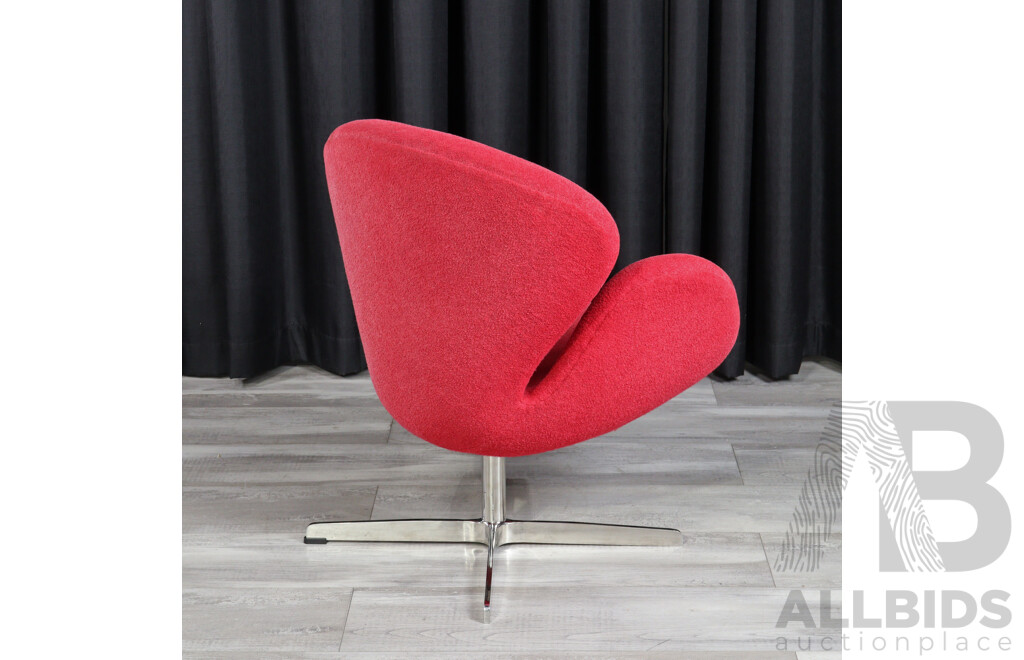 Reproduction Fabric Upholstered Swan Chair