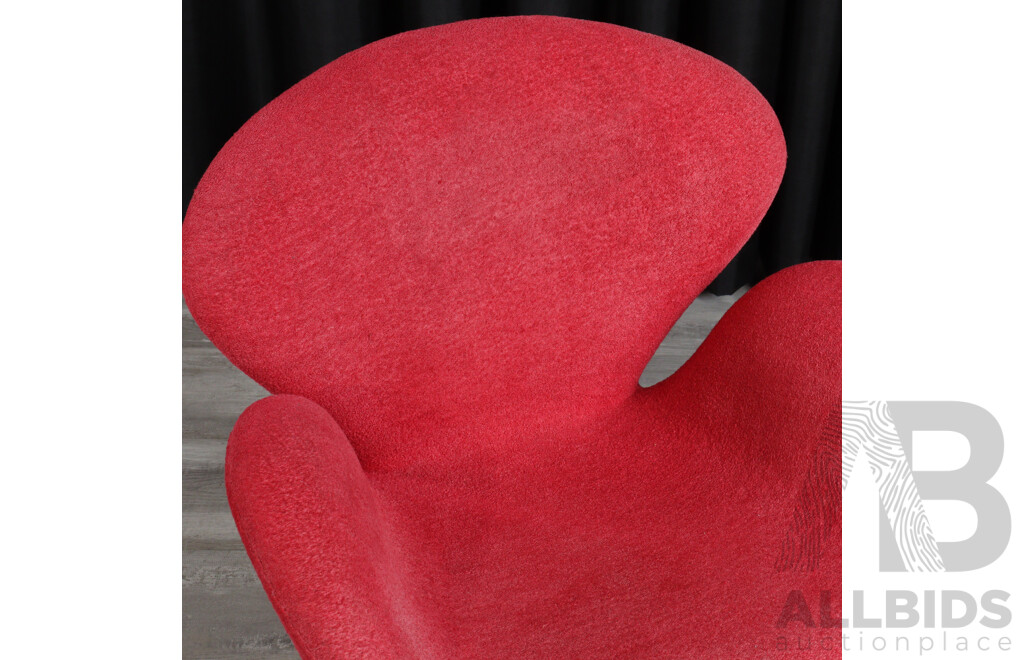 Reproduction Fabric Upholstered Swan Chair
