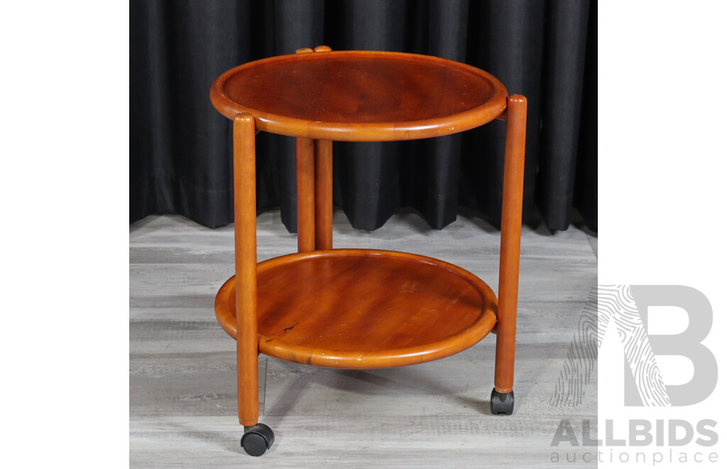 Small Round Two Tier Side Table
