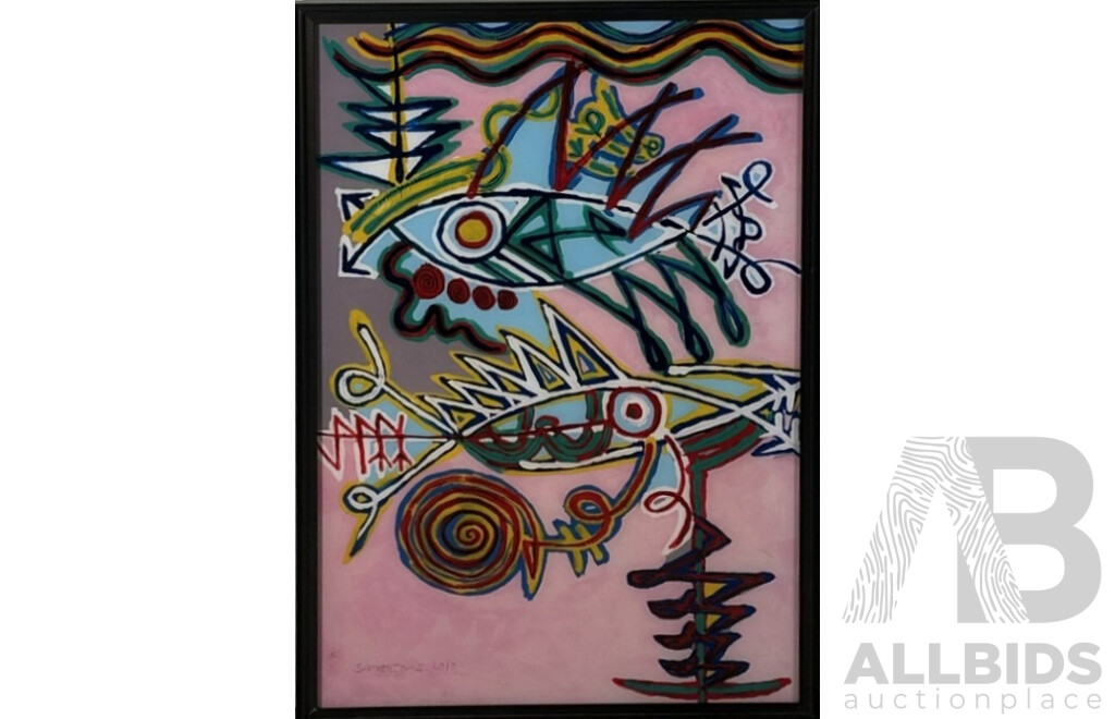 Sunarito. S, (Place Unknown), The Fishes (2010), Mixed Media, 62 x 43 cm (frame)
