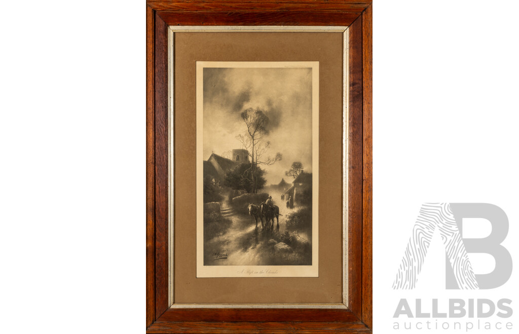 James Walter Gozzard (19/20th Centuries, British, 1861-1926), A Rift in the Clouds, Antique Print No 1472, 92 x 64 cm (frame)