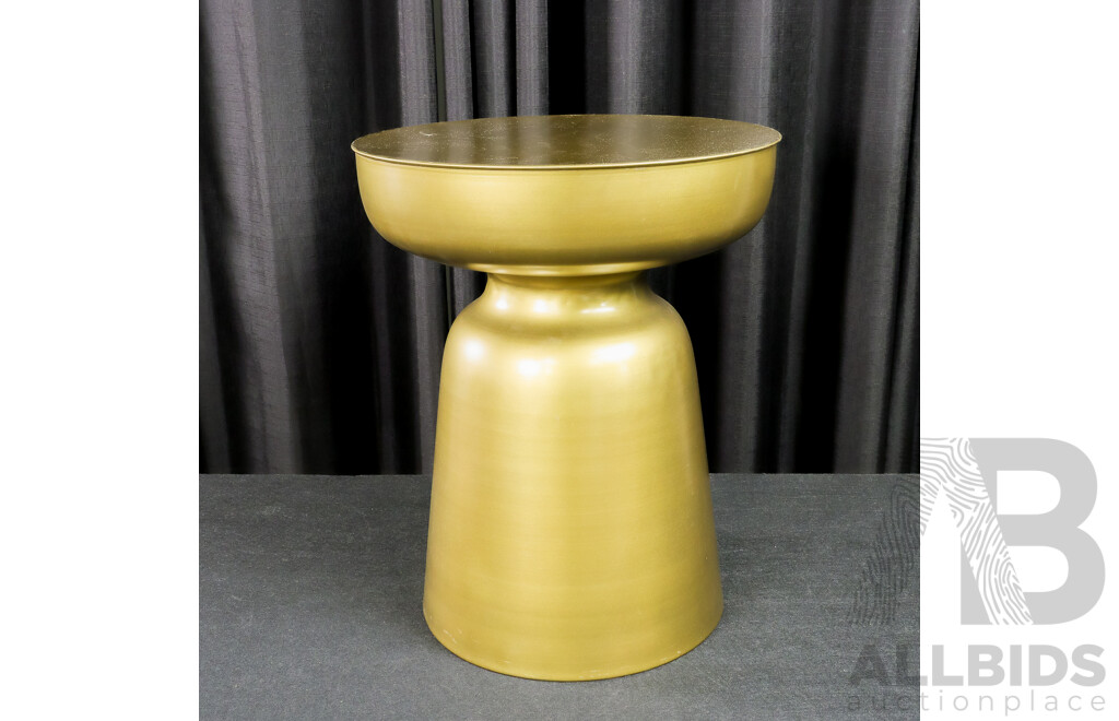 Modern Brass Coloured Tin Stool