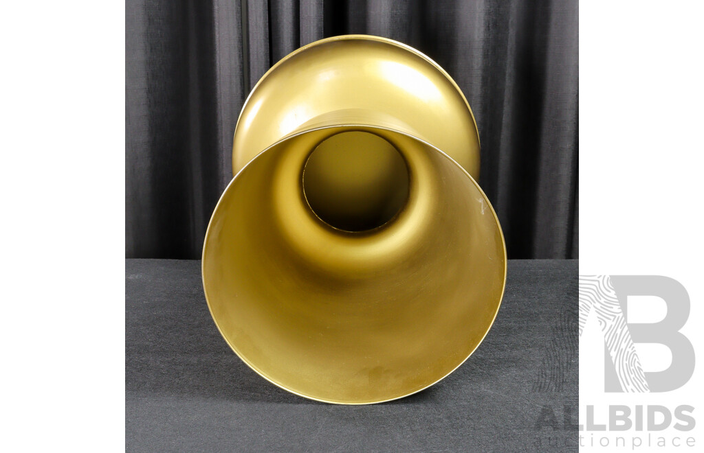 Modern Brass Coloured Tin Stool