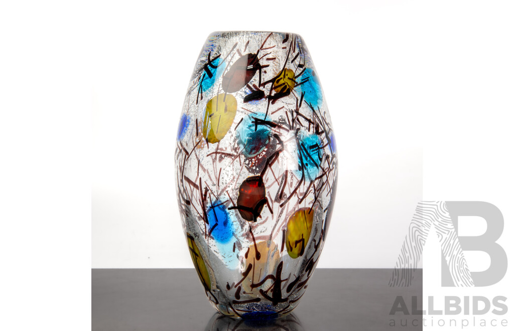 Retro Funky Murano Multicolour Heavy Glass Vase