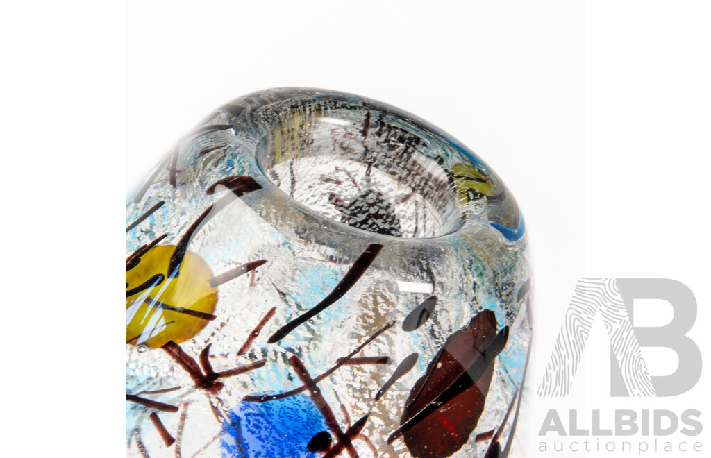 Retro Funky Murano Multicolour Heavy Glass Vase