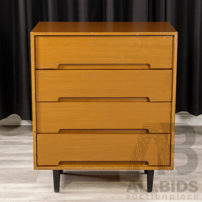Retro Ply Elevated Chest of Four Drawers Retro Ply Elevated Chest of Four Drawers