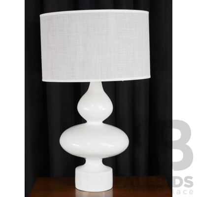 Large Glazed Ceramic Table Lamp