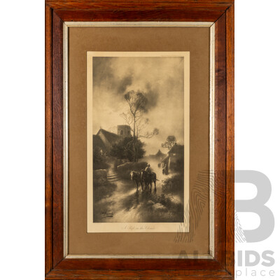 James Walter Gozzard (19/20th Centuries, British, 1861-1926), A Rift in the Clouds, Antique Print No 1472, 92 x 64 cm (frame)