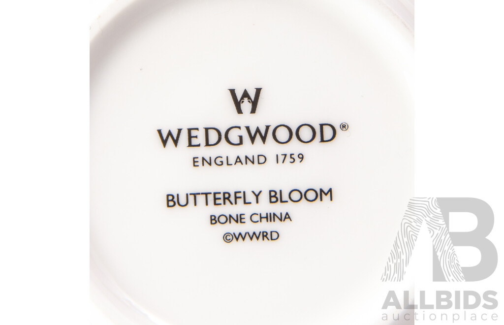 English Wedgwood, The Tea Story Collection, Porcelain Duo in Butterfly Bloom Pattern, in Original Box