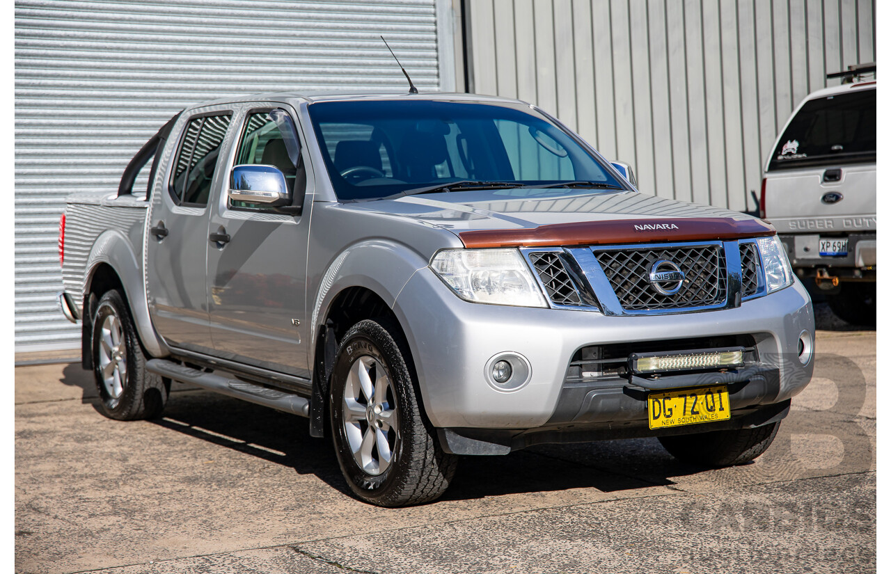 1/2012 Nissan Navara ST-X 550 (4x4) D40 Dual Cab Utility Brilliant Silver Metallic Turbo Diesel V6 3.0L