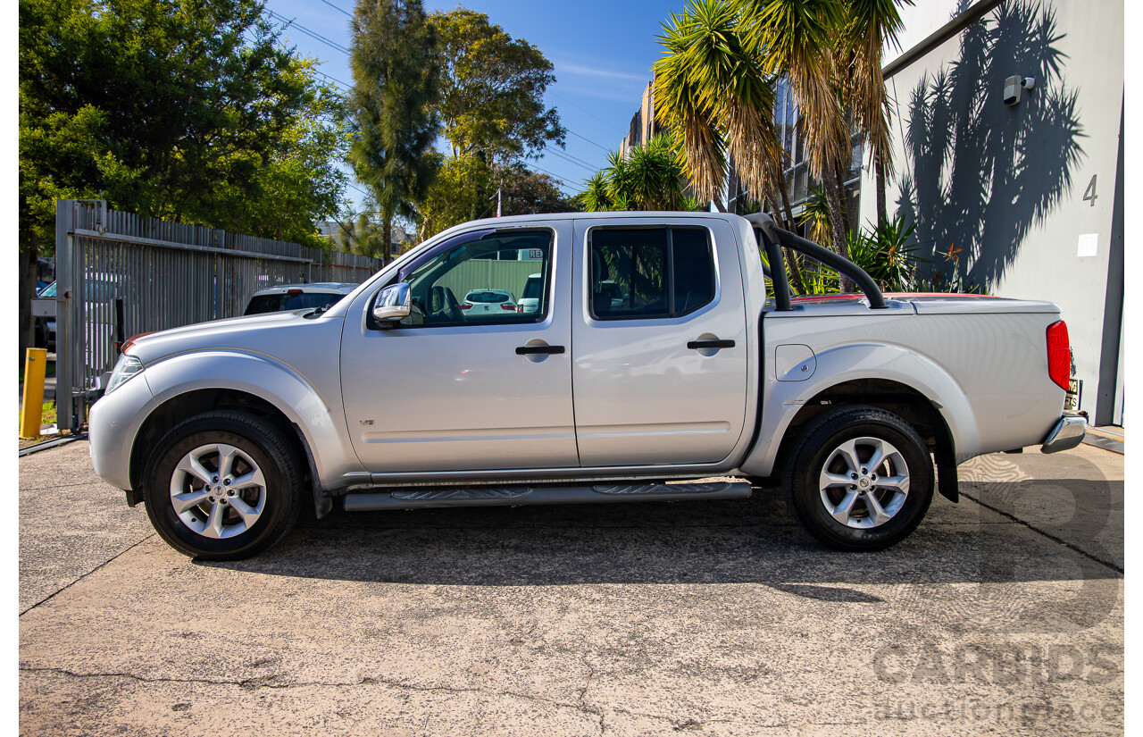 1/2012 Nissan Navara ST-X 550 (4x4) D40 Dual Cab Utility Brilliant Silver Metallic Turbo Diesel V6 3.0L