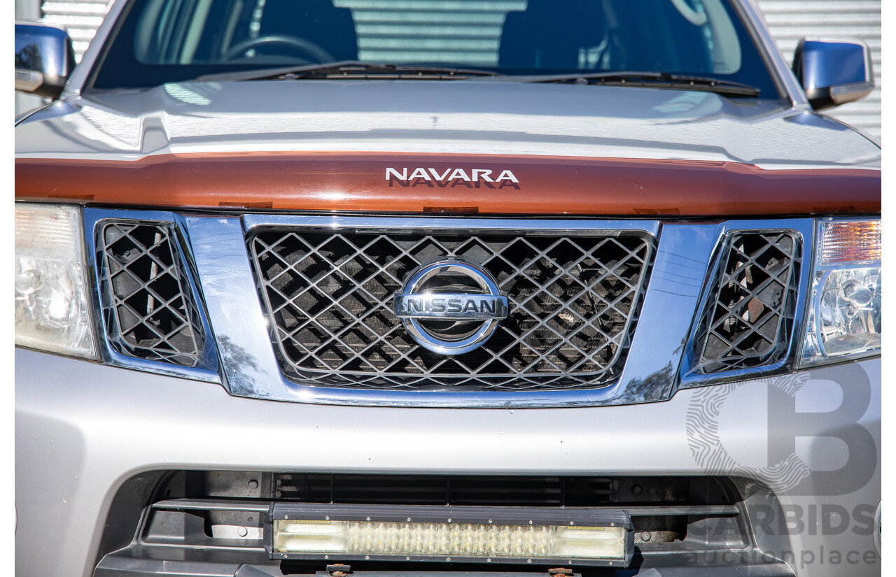 1/2012 Nissan Navara ST-X 550 (4x4) D40 Dual Cab Utility Brilliant Silver Metallic Turbo Diesel V6 3.0L