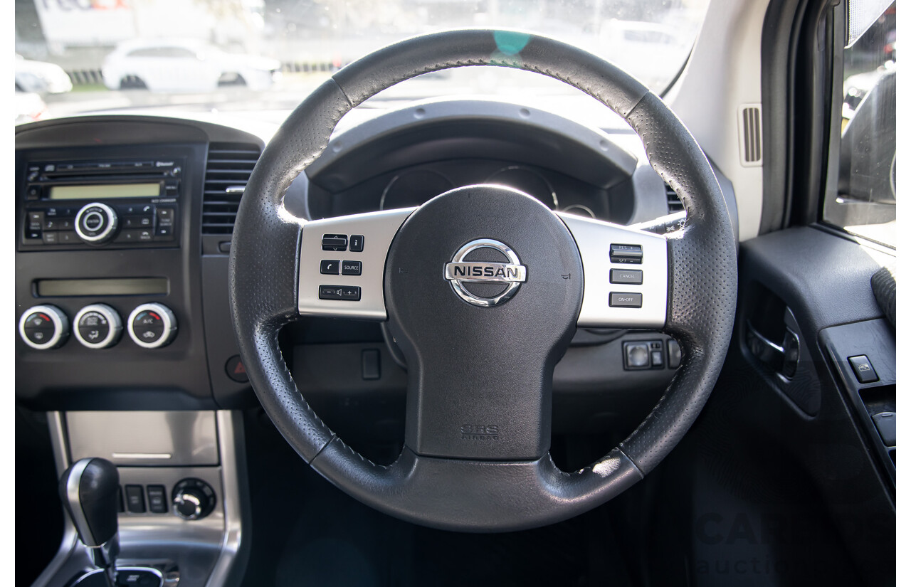 1/2012 Nissan Navara ST-X 550 (4x4) D40 Dual Cab Utility Brilliant Silver Metallic Turbo Diesel V6 3.0L