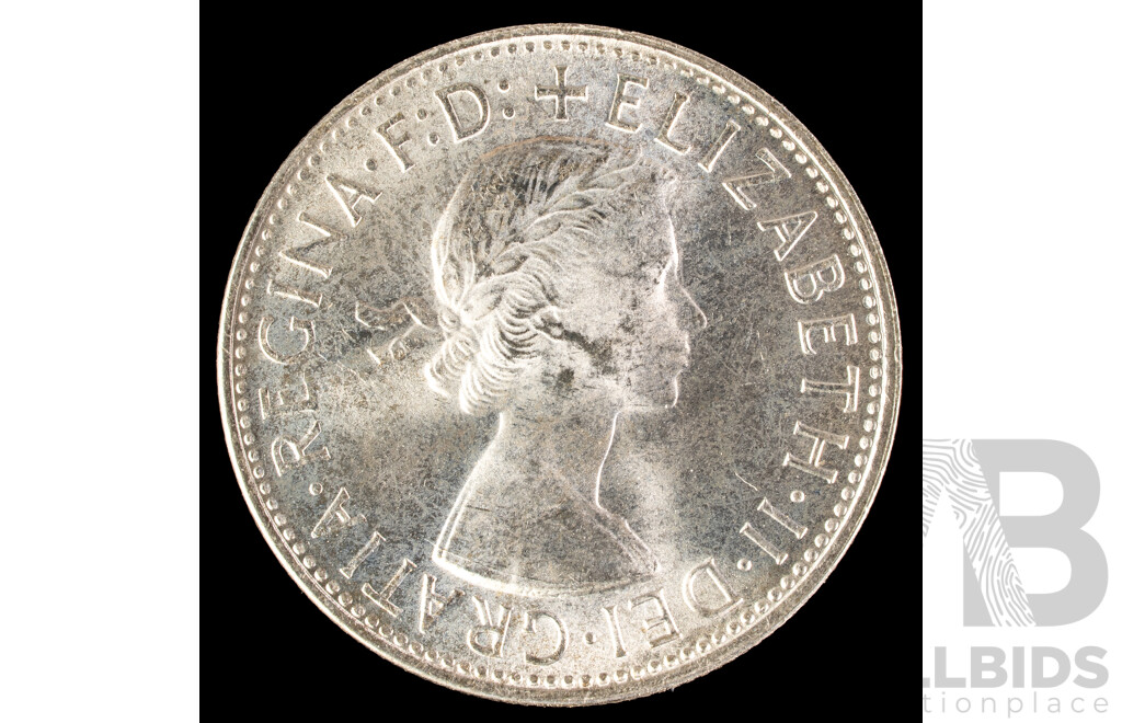 Australian 1960 UNC Silver Florin .500