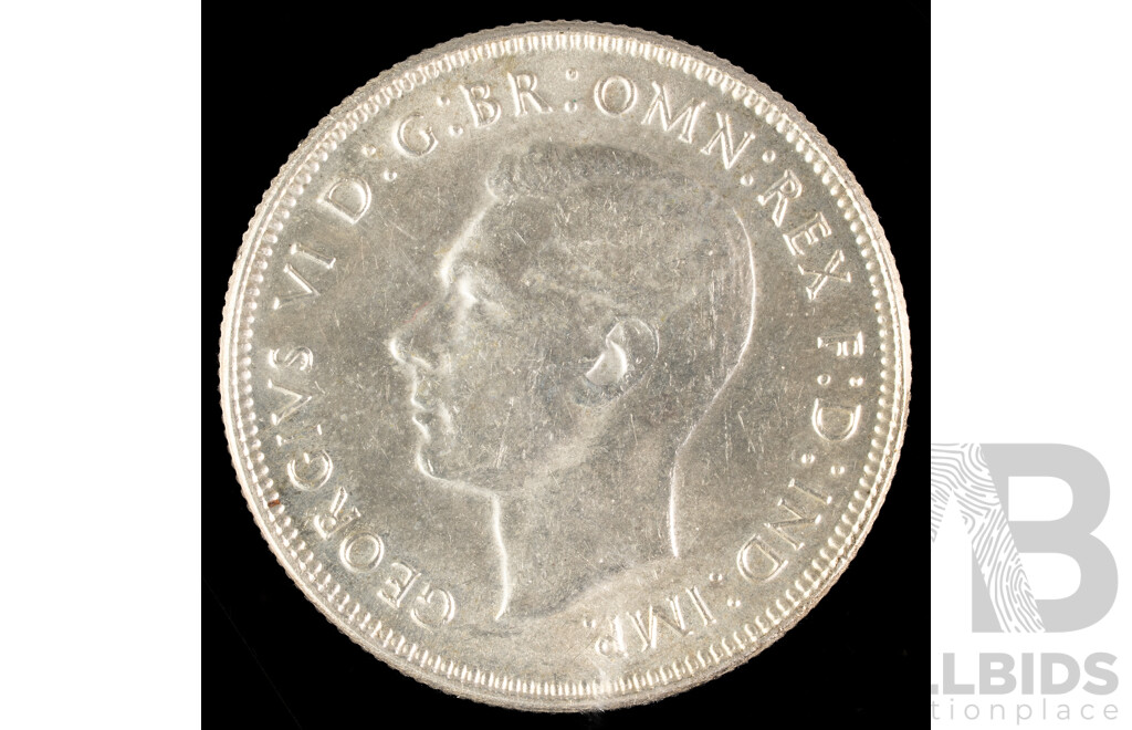 Australian 1943 KGVI Silver Florin .925