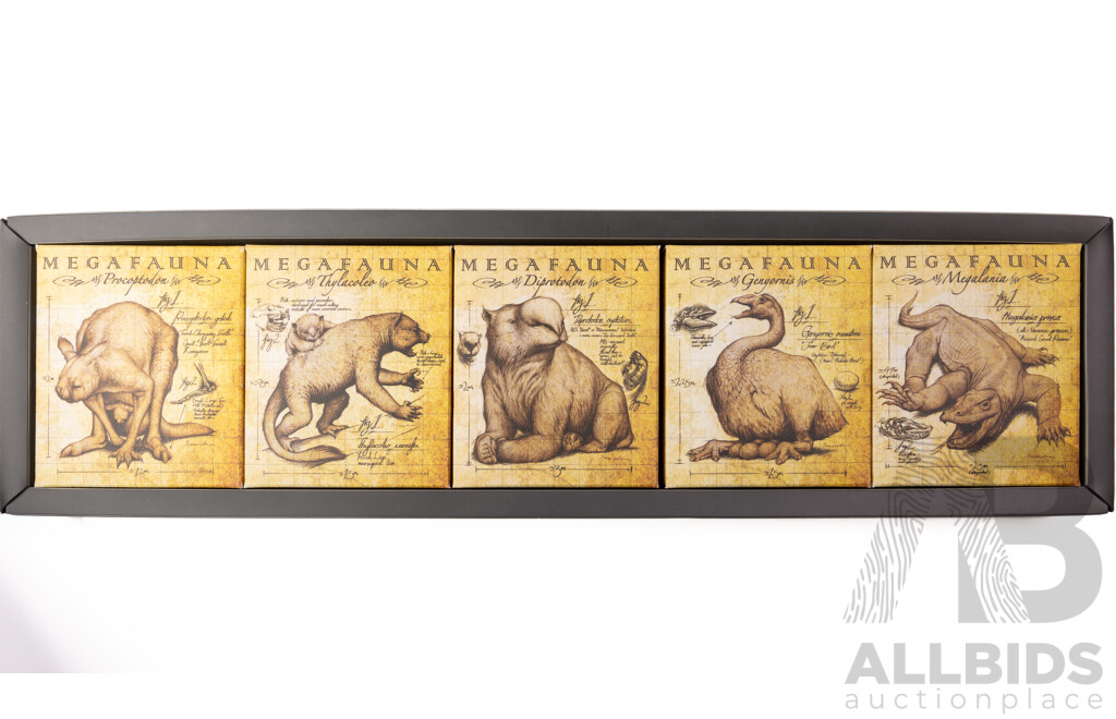 Australian Perth Mint 2014 Five Silver Coin Mega Fauna Set .999
